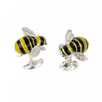 Silver Bumble Bee Cufflinks