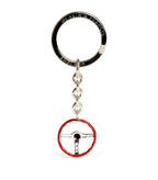 Silver Steering Wheel Key Ring