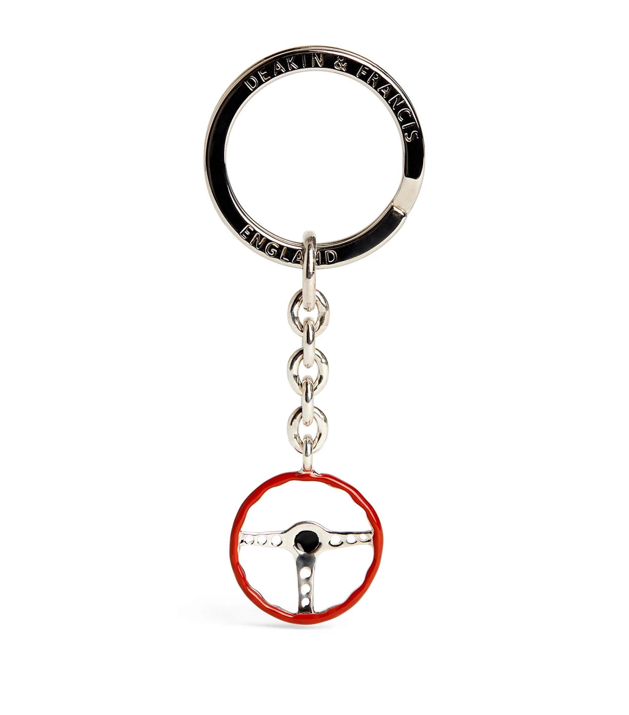 Silver Steering Wheel Key Ring