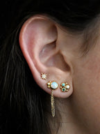 14 Karat Aztec Micro North Star Stud