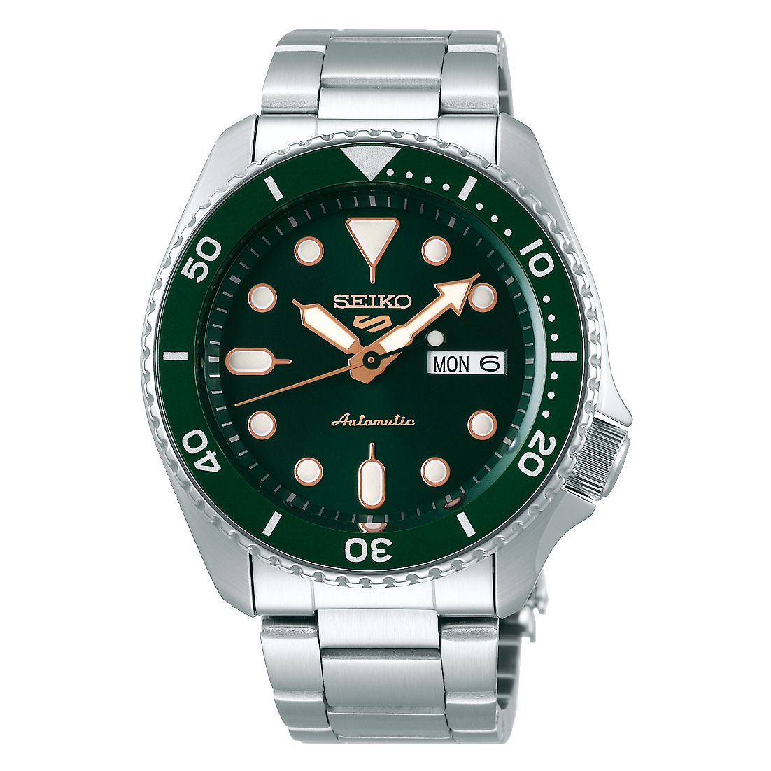 Seiko 5 Sport Green Dial Metal Bracelet