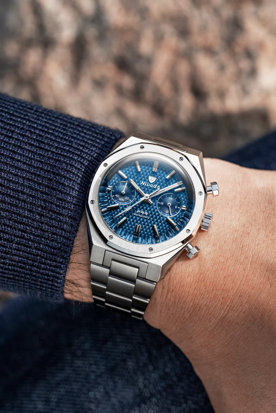 F77 SST Mecaquartz Chronograph, Blue