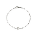 Silver Love Letter Pave Star of David Bracelet