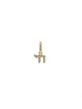 14 Karat  Love Letter Mini Chai Pendant