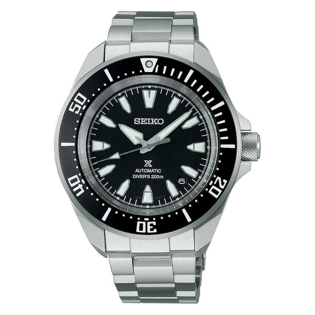 Prospex 'Samurai' Black Dial & Bezel SS Bracelet
