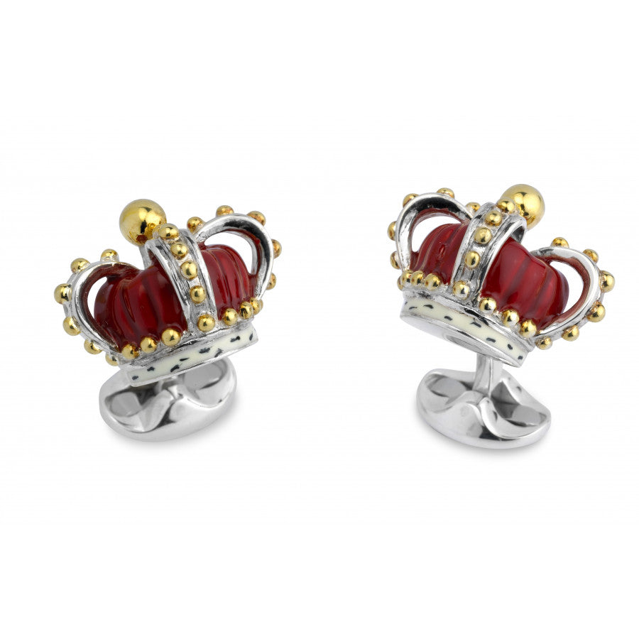 Silver Crown Cufflinks