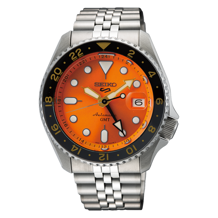 Seiko 5 GMT Orange/Black