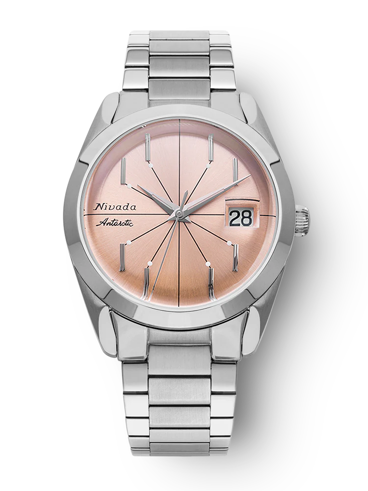 Antarctic Spider 38 Date, Salmon Dial