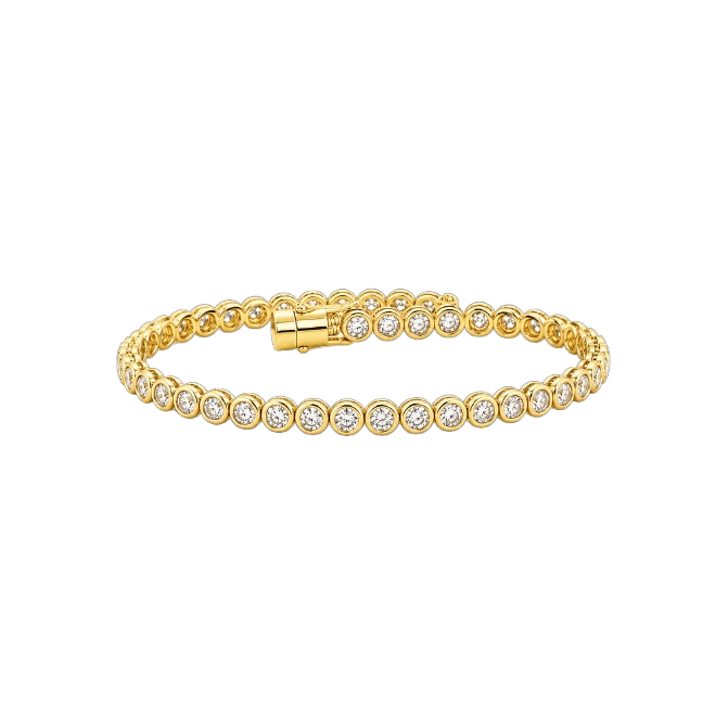 1.5 Carat Bezel Set Diamond Tennis Bracelet