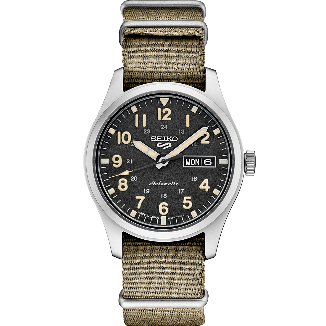 Seiko 5 Sport Grey/Green Dial Nato Strap