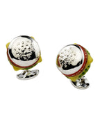 Silver Burger Cufflinks