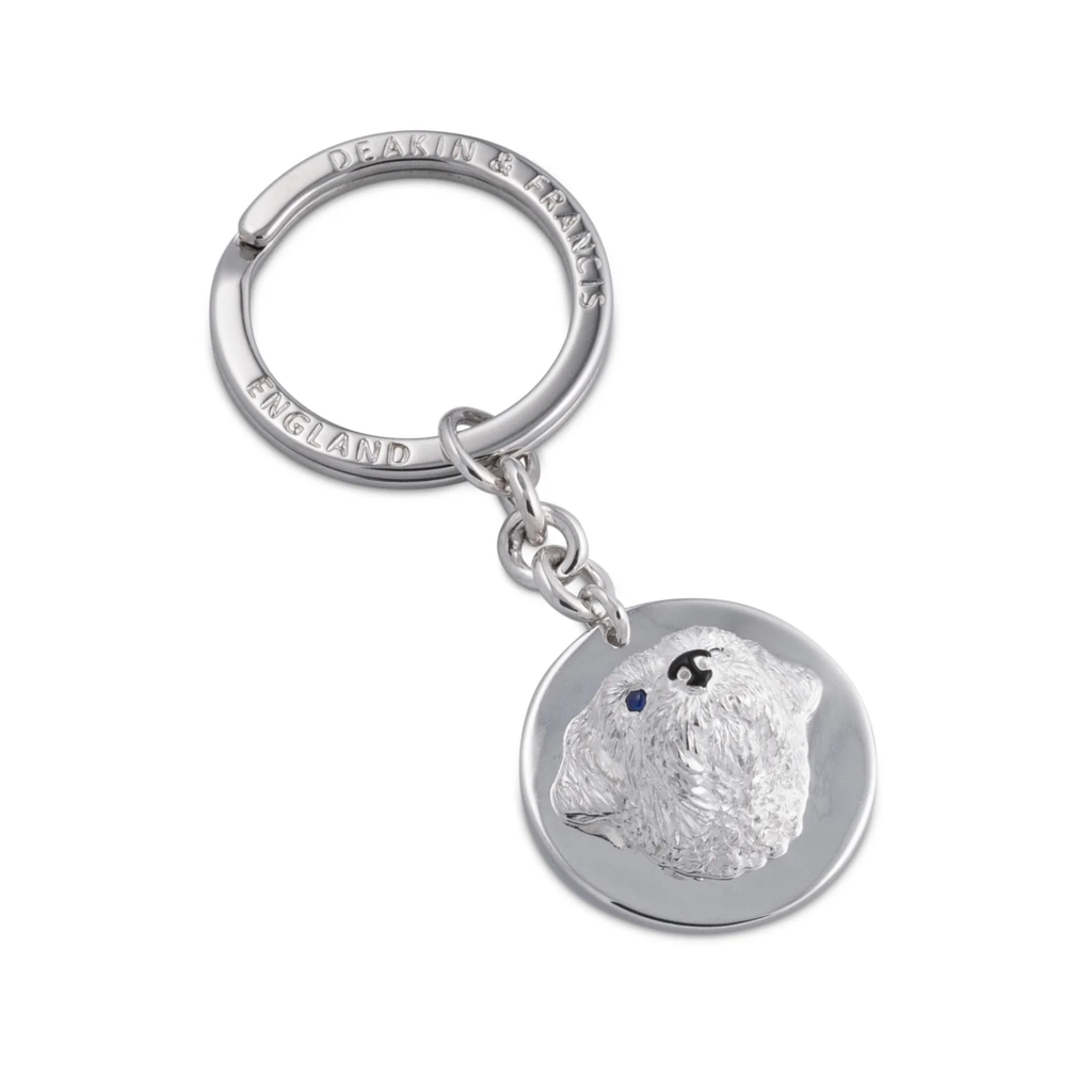 Silver Border Terrier Key Ring