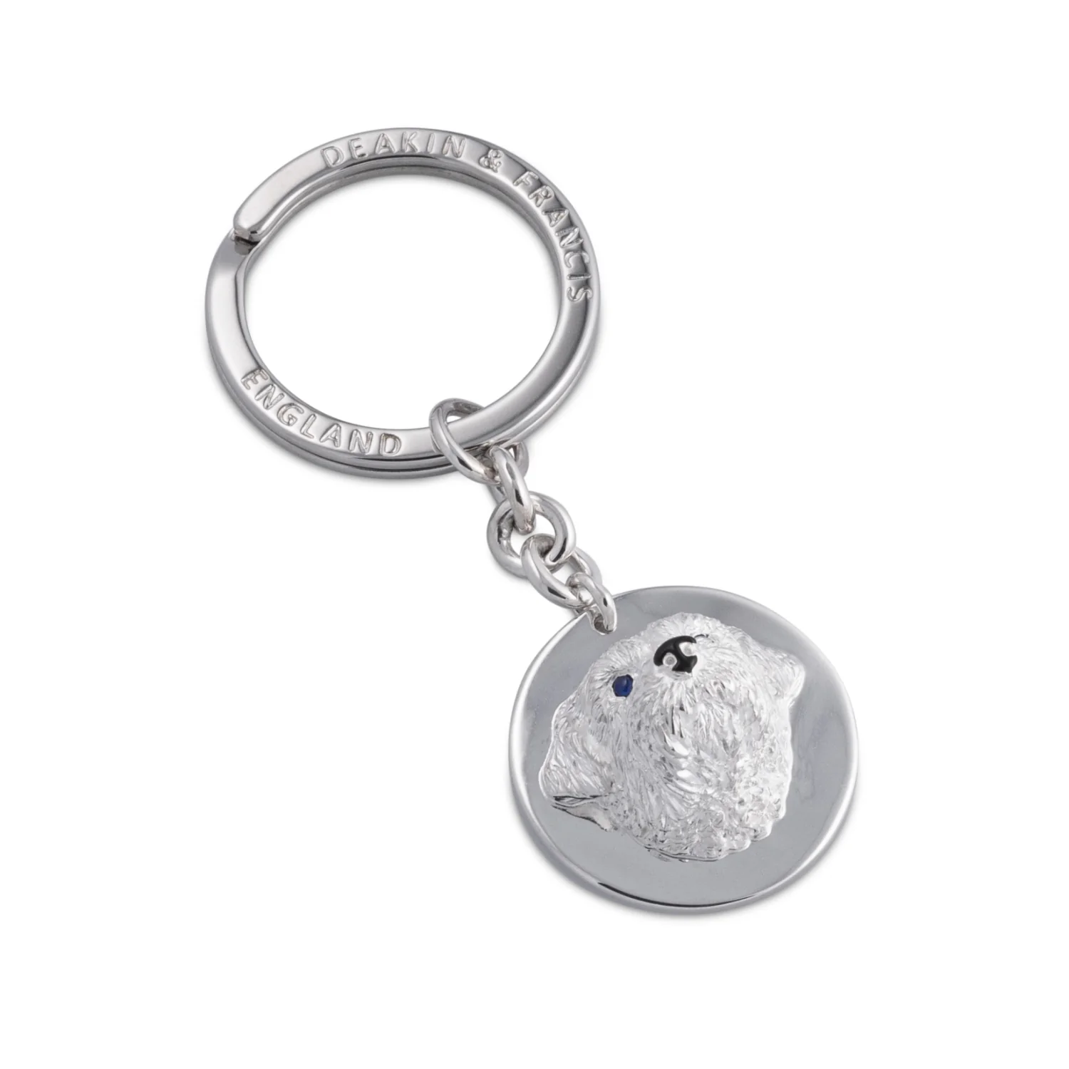 Silver Border Terrier Key Ring