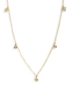 14 Karat Cléo Erika Diamond Geometric Crew Necklace
