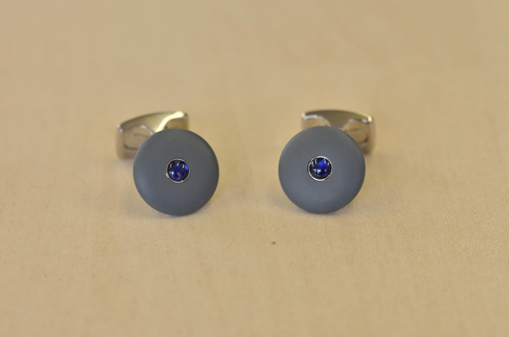 Round Grey Cufflinks from the 'Brights'