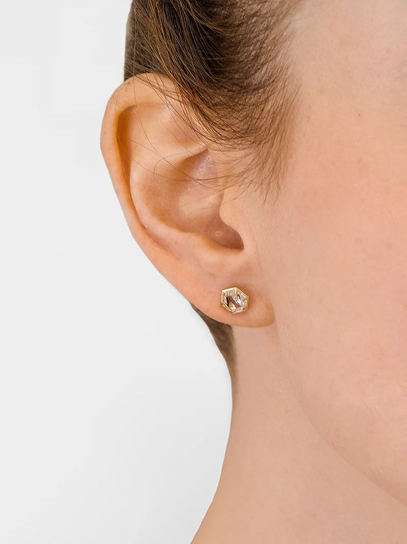 14 Karat Yellow Gold Bolt Studs 5mm