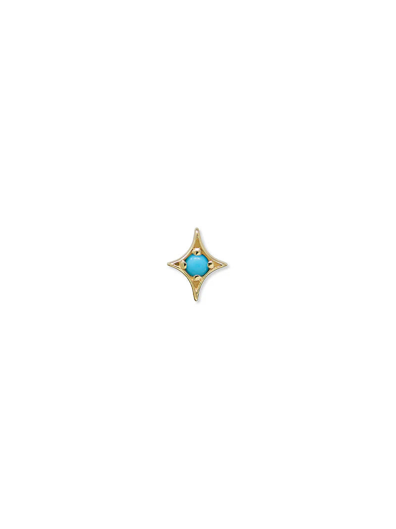 14 Karat Gothic Diamond Stud