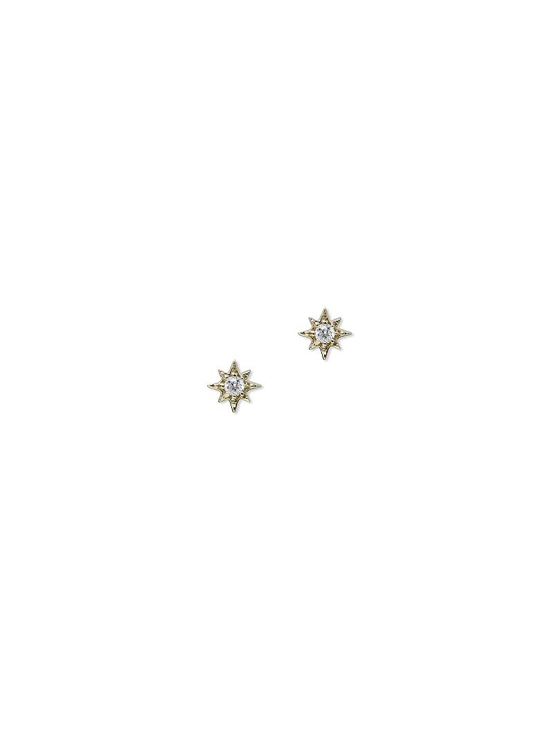 14 Karat Micro Aztec Diamond Stud