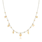 Vermeil Charm & Bead Station Necklaces, (Var) 16"
