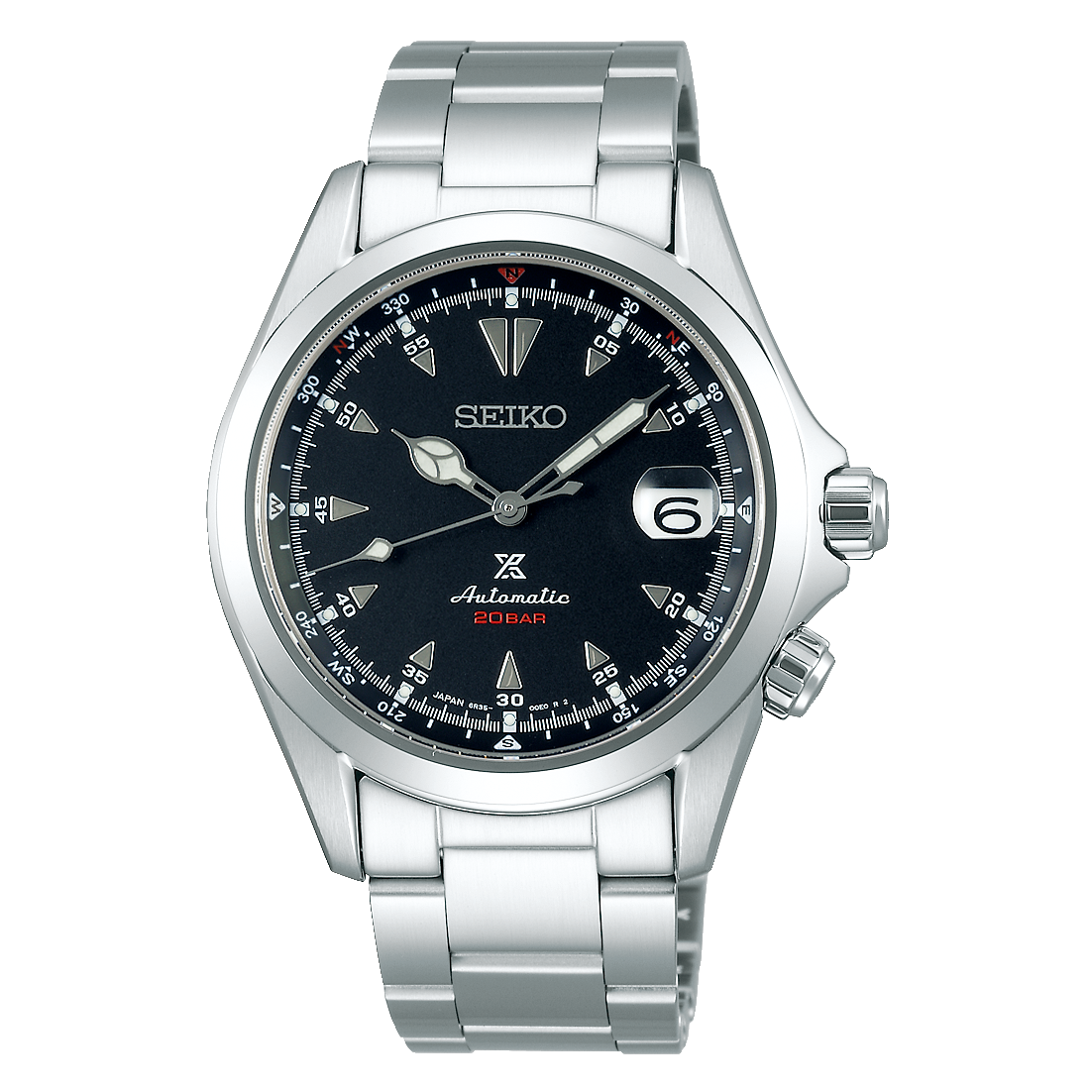 Prospex "Alpinist" Black Dial, Metal Bracelet