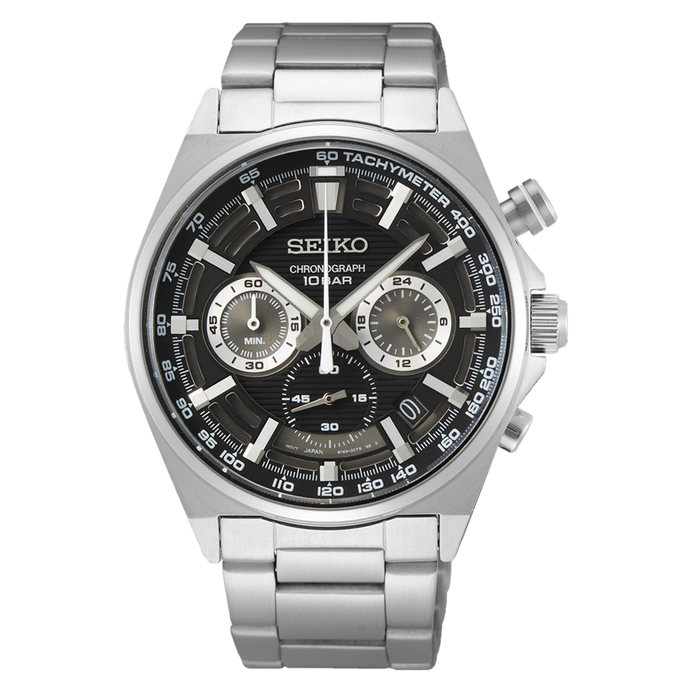 Essentials Chrono, Black, SS