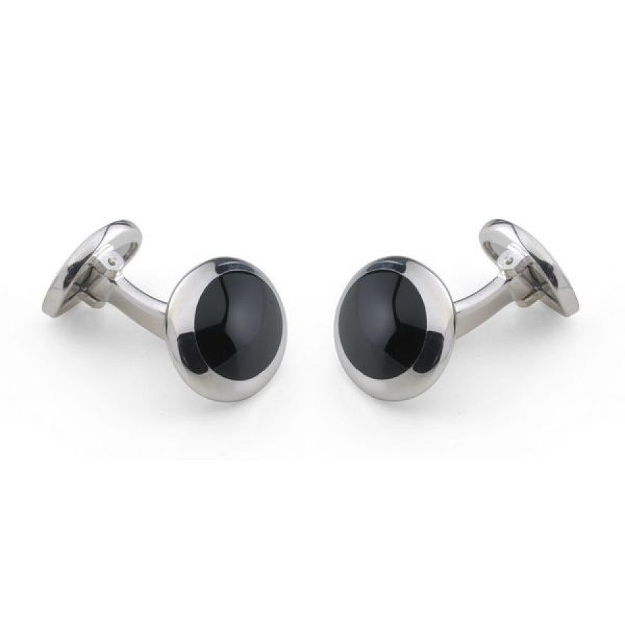 Silver Small Dome With Onyx