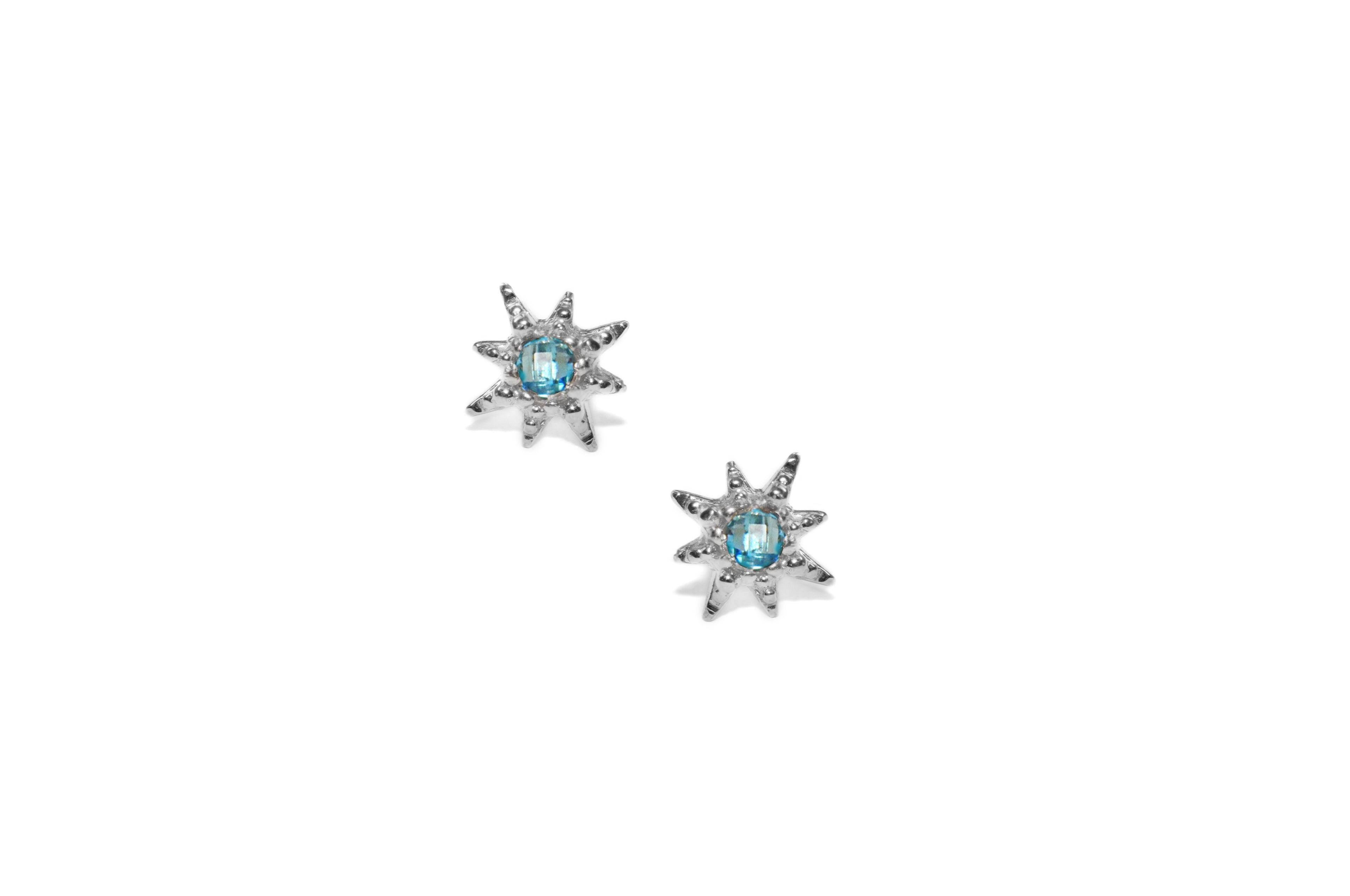 Silver Micro Aztec Starburst Studs
