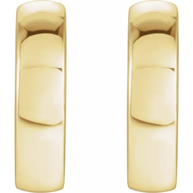 14 Karat Yellow Gold 9.5mm Huggie Earrings