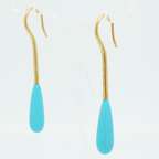 14 Karat Gold & Turquoise Drop Earrings