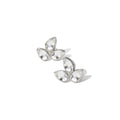 Silver Fleur de Lis Bouquet Studs