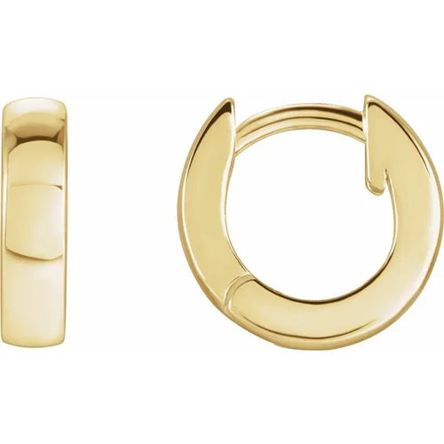 14 Karat Yellow Gold 9.5mm Huggie Earrings