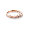 18 Karat Rose Gold Oculus Bar Stack Ring 4-.12