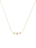 14 Karat Gold Aztec North Star Micro Bar Necklace