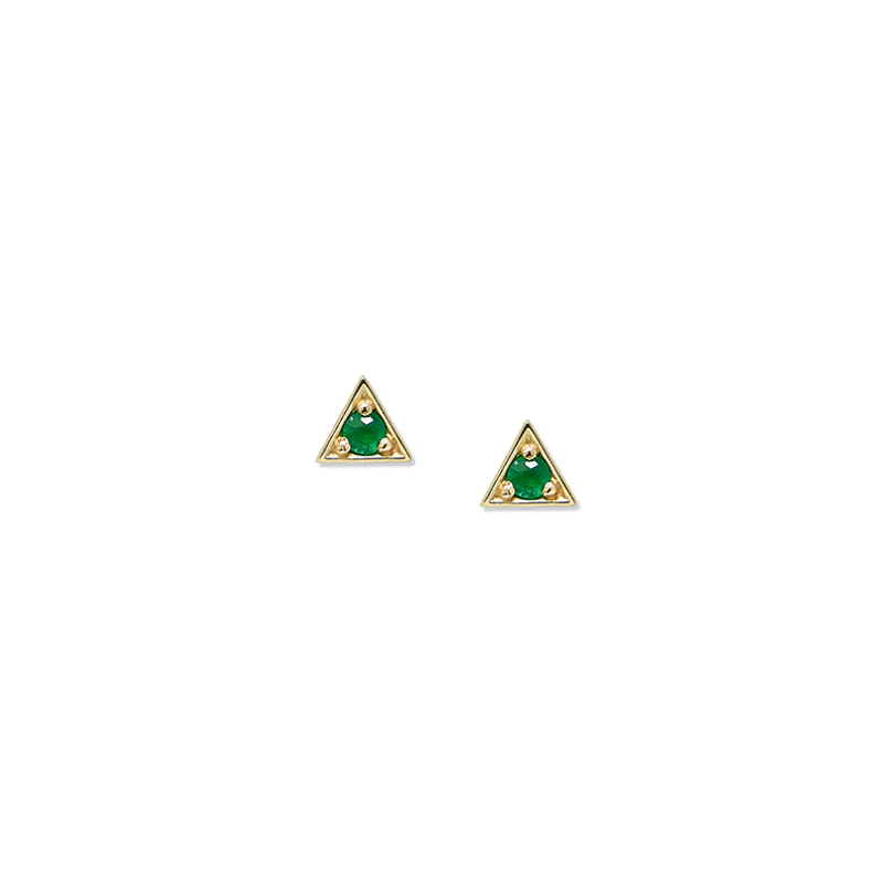 14Y Cleo Triangle Stud 2mm