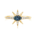 14 Karat Yellow Gold Montana Sapphire Ring