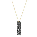 Burnish Set Holly Pendant 18KT & Silver .35