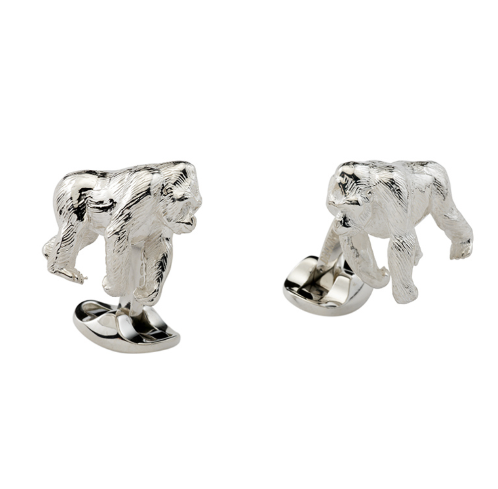 Silver Gorilla Cufflinks