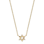 14 Karat Love Letter Pave Star of David Necklace