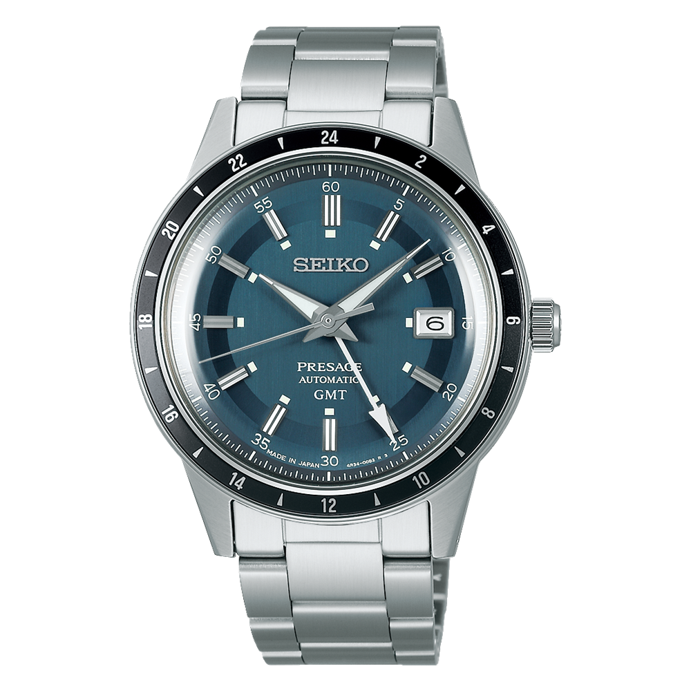 Presage Style 60's GMT, SS Bracelet Blue Dial