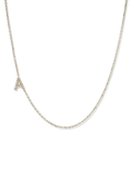 14Y Love Letter Pave "A" Necklace, 0.05 TCW