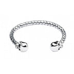 Silver Skull Bracelet (Torque)