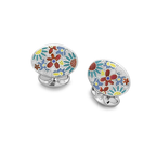 Silver Floral Design Cufflinks