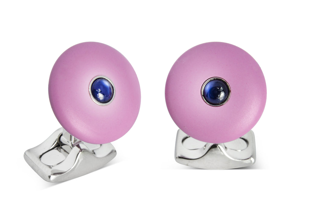 Round Lilac Cufflinks from the 'Brights'