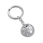 Silver English Bulldog Key Ring