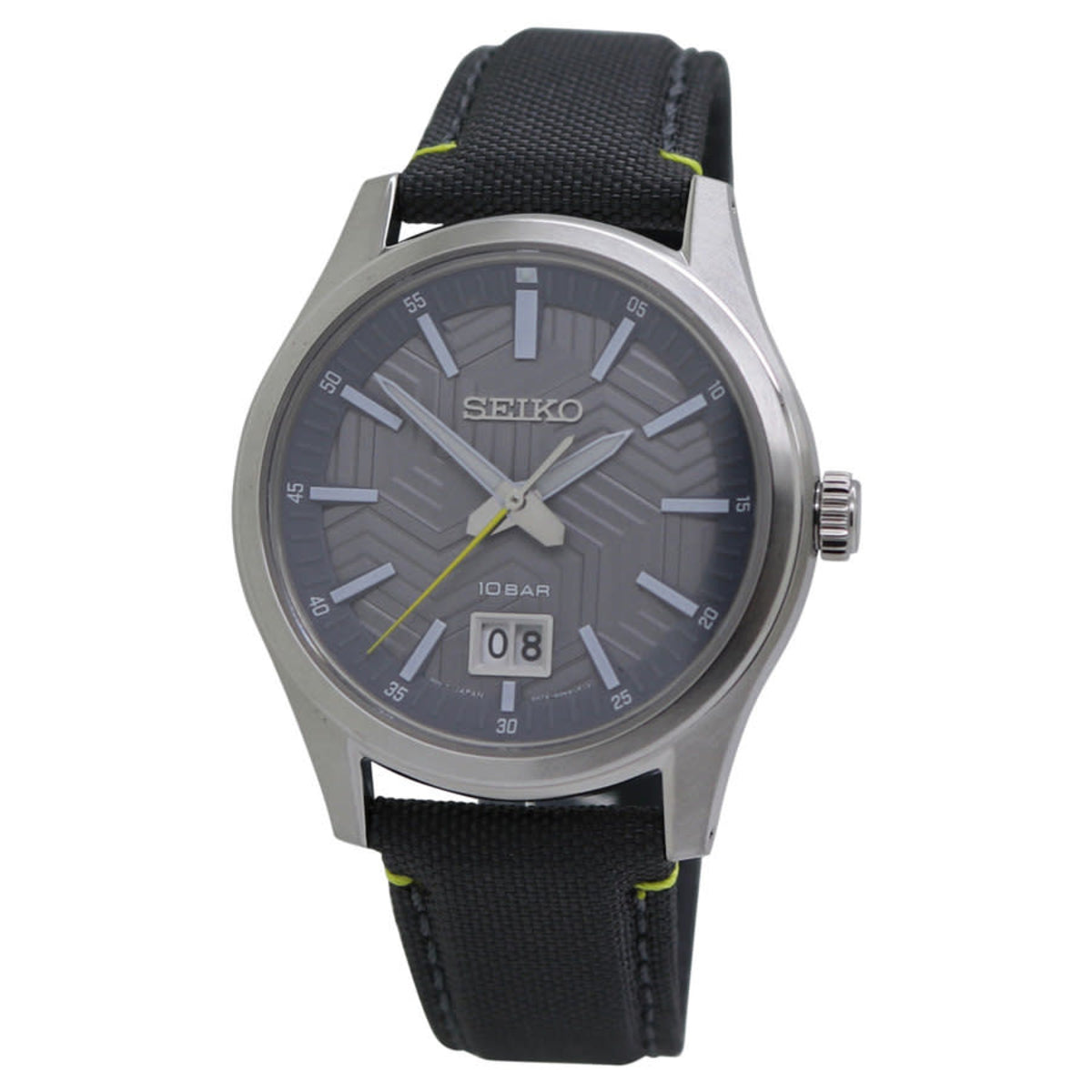 Essentials Grey Geometric Dial Big Date
