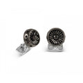 Black Aluminum Jet Turbine Engine Cufflinks