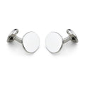 Silver Plain Oval Cufflinks