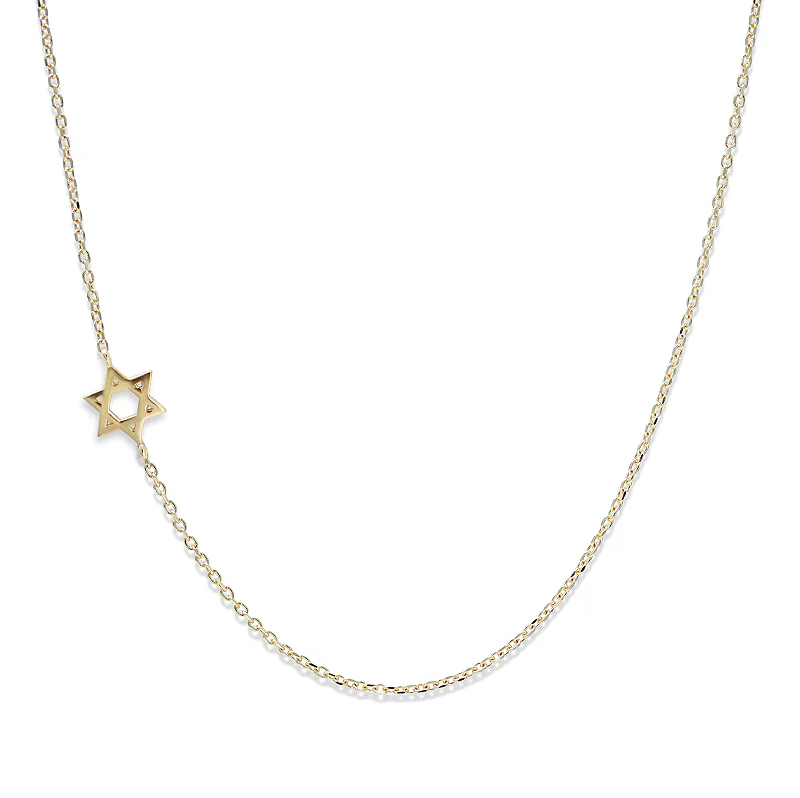 14 Karat Love Letter Star of David Necklace