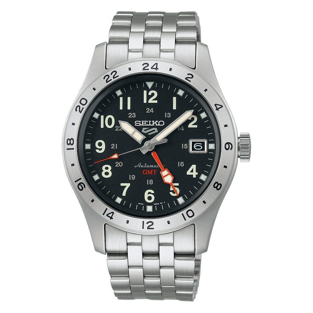Seiko 5 GMT Land, SS Bracelet