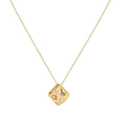Diamond Tiny Holly Bead Necklace